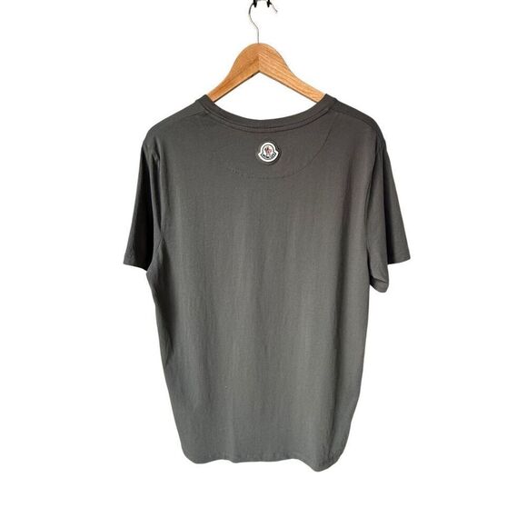 MONCLER Men’s Gray Duck Logo Graphic Print T-Shirt - Picture 7 of 13